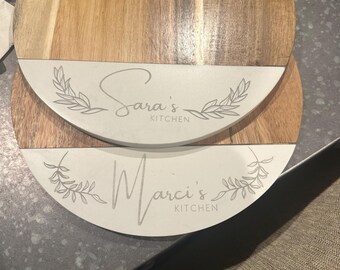 Personalized Marble/Wood Cutting Board