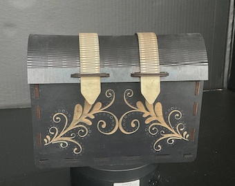 Handmade wooden clutch bag