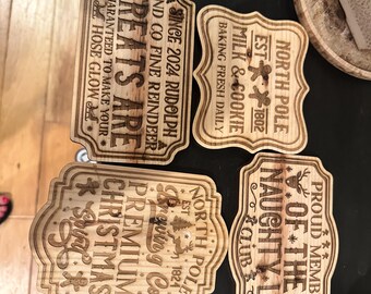 Christmas Plaques- Set of 4