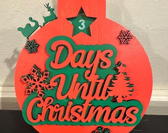 Countdown to Christmas large ornament