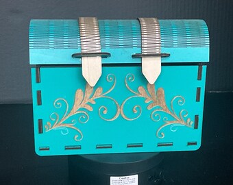 Wooden handmade clutch bag