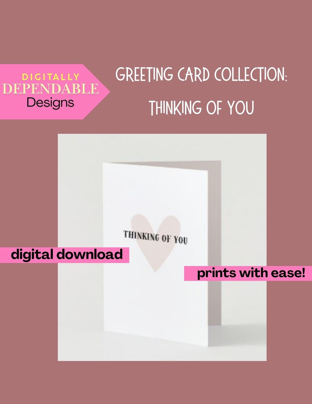 Thinking of You Greeting Card - Etsy