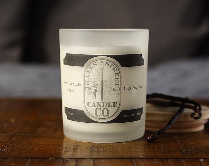 Sweet Vanilla Cream 100% Single-Wick Soy Wax Candle
