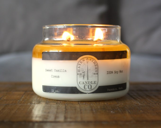 100% Soy Wax Candle Bulk Deal - Choose 4 and Save - Double Wick - 12 oz - Apothecary Jar with Wooden Lid - Hand-poured in Ferndale, WA