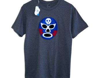 Luchador Azul - Blue Mexican Wrestler Men's T-Shirt