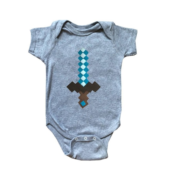 Buy Diamond Sword Minecraft Inspired Baby Bodysuit Online in India - Etsy