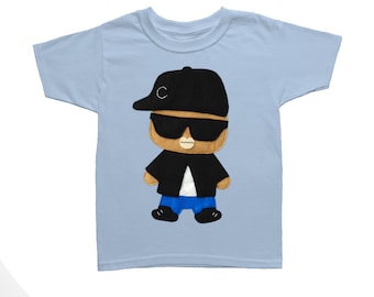 Rad Rapper - Big Sunglasses - Kids T-Shirt [LIGHT BLUE]