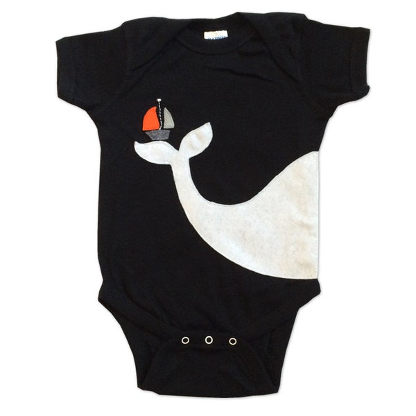 Big Whale and Little Sailboat Infant Bodysuit