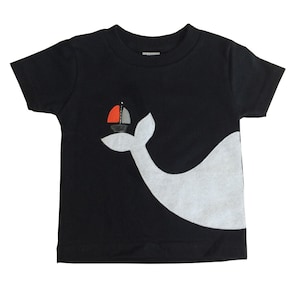 Big Whale and Little Sailboat Kids T-Shirt