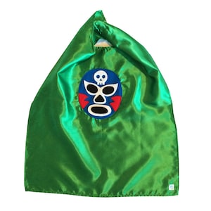 Luchador Azul - Blue Mexican Wrestler Cape - Green