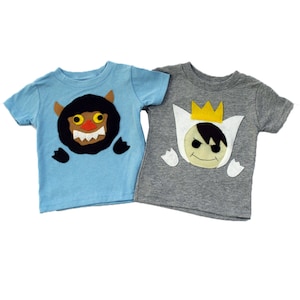 Ein Wilder Junge & Ein Wildes Monster Kinder T-Shirt Kombi