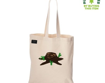 Giving Tree - Ivory Tote Bag - mi cielo x Donald Robertson