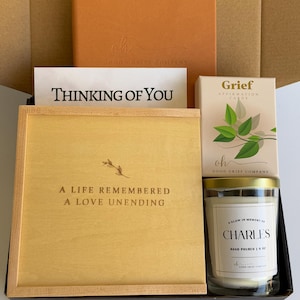 Grief Gift Box for Loss of Loved One – Sympathy Care Package with Candle, Affirmation Cards, and Comfort Items – Bereavement Gift