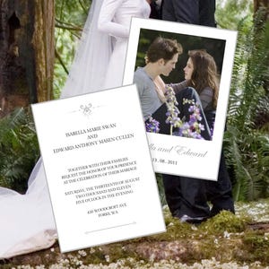 Invitación de boda Crepúsculo, Boda inspirada en Crepúsculo, Descarga digital, Boda en el bosque, Boda temática Crepúsculo, Boda mística