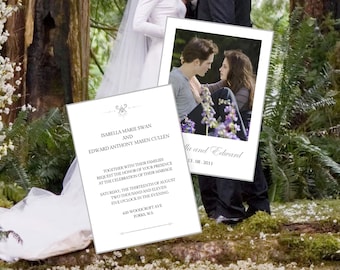 Twilight wedding invitation, Twilight inspired wedding, Digital download, Forest wedding, Twilight Theme Wedding, Mystical Wedding