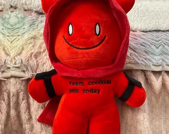 Red Devil Robot Plush Toy, Soft Stuffed Doll, Plushie Gift for Christmas - 25cm