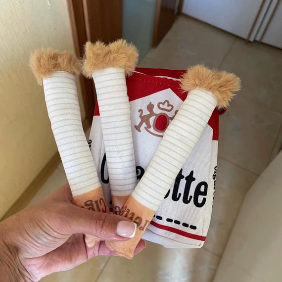 plush cigarette Funny Cigarette Plush Dog Toy, Interactive Chew Toy for Pets, Plush Gift  for Dogs