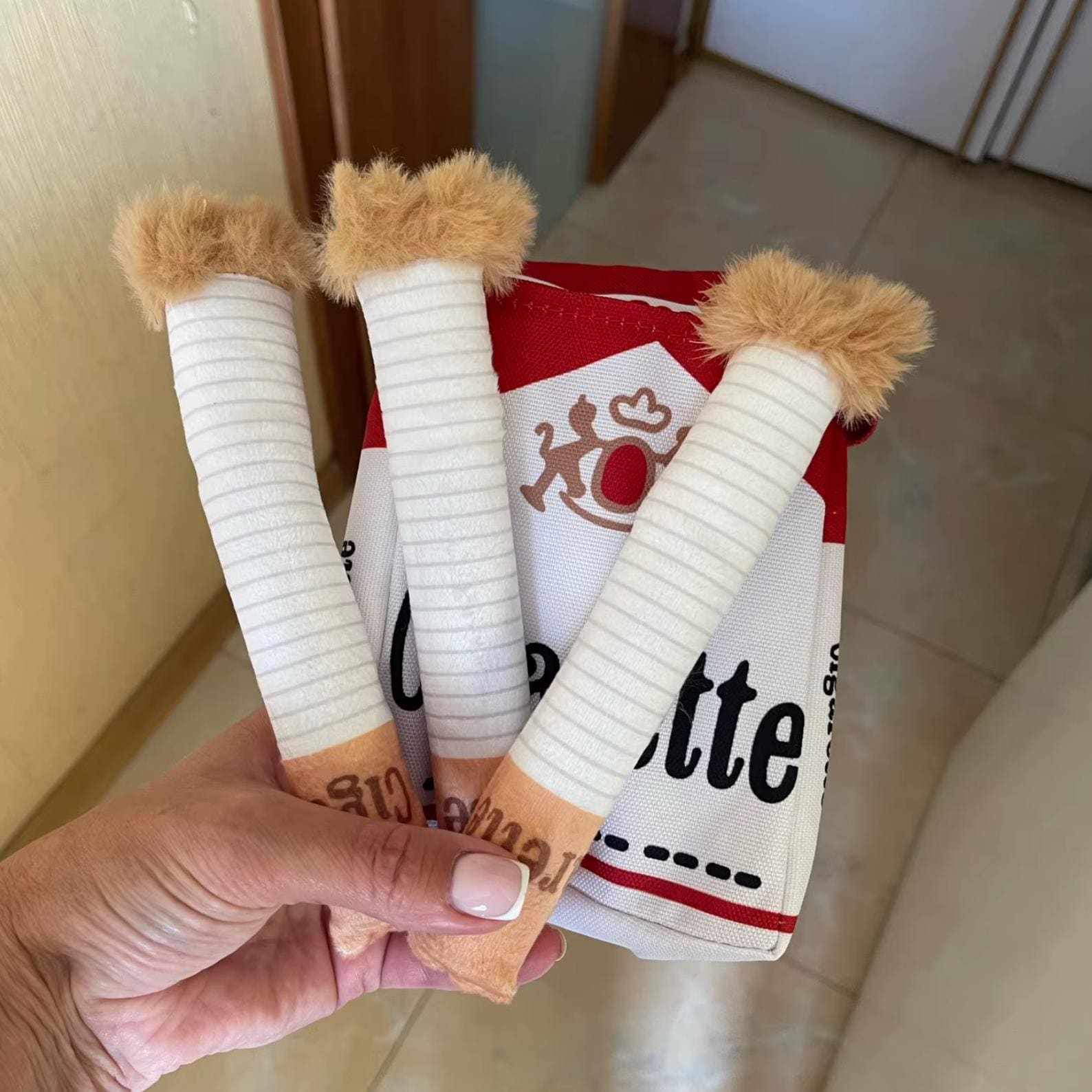 Funny Cigarette Plush Dog Toy, Interactive Chew Toy for Pets, Plush Gift  for Dogs