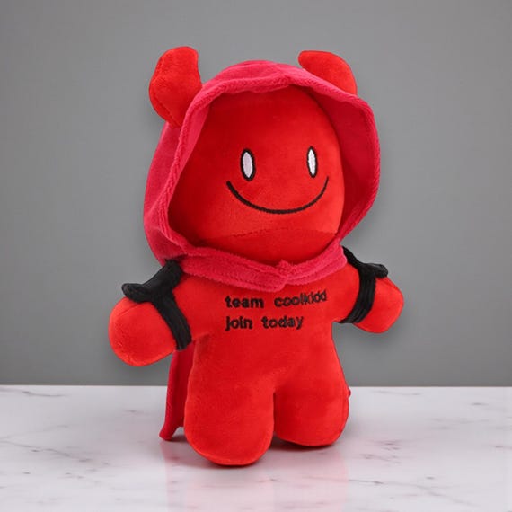 Red Devil Robot Plush Toy, Soft Stuffed Doll, Plushie Gift for
