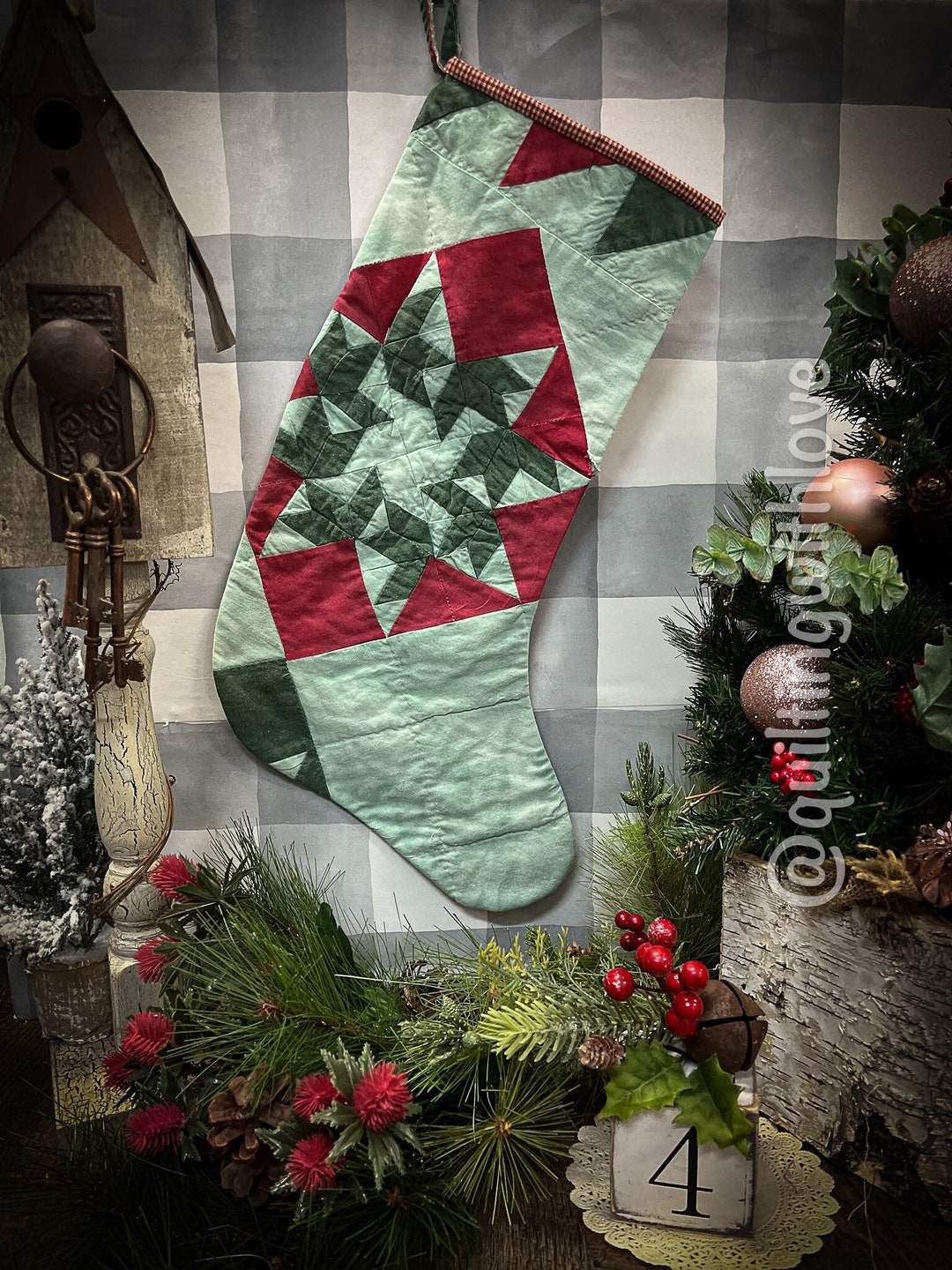 Vintage Handmade Christmas Stocking Etsy