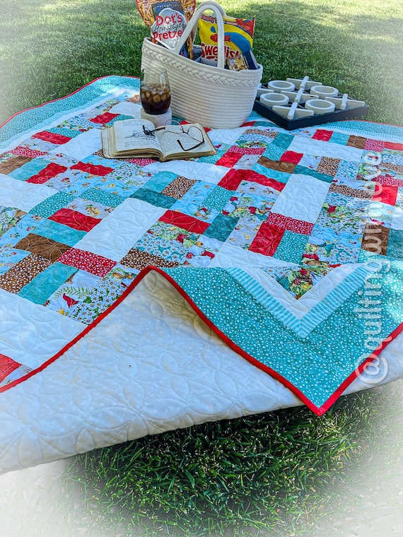 Handmade Quilt Baby Quilt Child Size Quilt Great Picnic Etsy