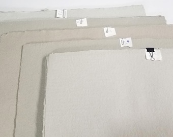 1 foglio - Carta pesante Sage Gray Tone - Fibre miste - Dente grossolano - Pressa fredda - OVERSTOCK!