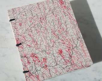 4,25x5 in. Topographical Map Copptic Stitch Mini Sketch Journal, carta fatta a mano, libro bianco rilegato a mano con pagine di carta fatte a mano
