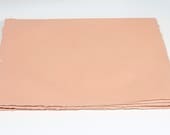 1 sheet - Peach Tone Heavyweight Paper - Mixed fibers - Coarse tooth - Cold press - OVERSTOCK!