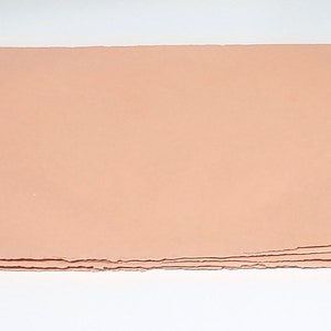 1 feuille - Peach Tone Heavyweight Paper - Fibres mixtes - Dent grossière - Presse froide - OVERSTOCK!