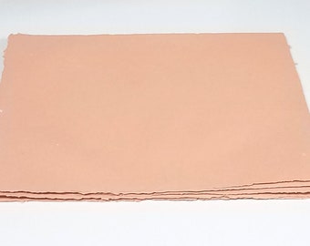 1 foglio - Carta pesante Peach Tone - Fibre miste - Dente grossolano - Pressa fredda - OVERSTOCK!