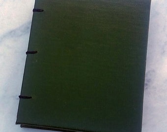 4,5x5,5 in. Vintage vinile Copto Stitch Mini Sketch Journal, carta fatta a mano, libro bianco rilegato a mano con pagine di carta fatte a mano