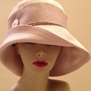 Cloche SunHat in Sand linen