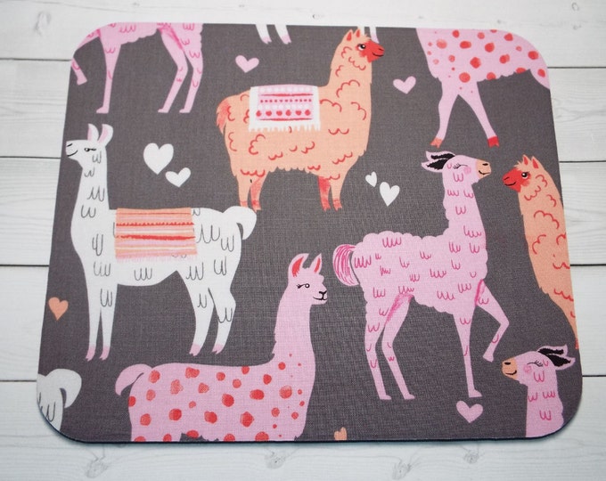 Llama Mouse Pad Mousepad / Mat Rectangle or Round Llamas Etsy