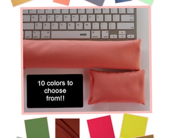 Solid color Keyboard rest and or WRIST REST set mustard coral, red, purple, aqua, mint, navy, black, gray, or green  office Desk Accessories