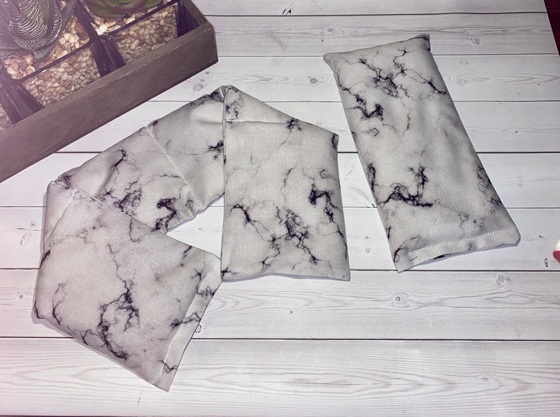 Flax Seed Rice Neck Shoulder Wrap Warmer Eye Pillow Marble Etsy