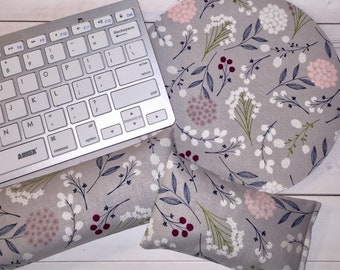 floral Keyboard and / or WRIST REST  Mouse Pads  - office Desk Accessories decor college gift