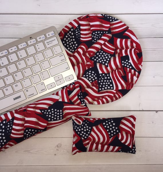 American Flag RICE Keyboard Rest and / or WRIST REST for Etsy