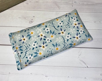 Floral eye pillow, heating pad, ice pack, lavender heat, peppermint bag, coworker gift, bridesmaids gift, spa gift, spa basket filler