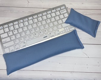 11 inch Solid color Keyboard rest and / or 5 inch WRIST REST set mustard, coral, red, purple, aqua, mint, navy, black, gray, or green