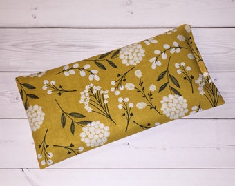 Lavender heating pad hot cold pack eye pillow flax or rice heating pad - washable cover, microwave heating pad aromatherapy gift for her