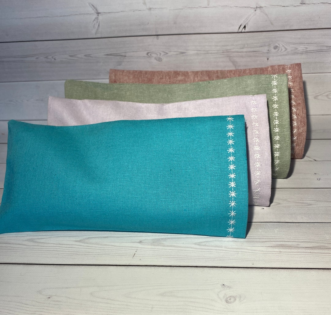 Eye Pillow Lavender Flax Seeds Heat Pack Aromatherapy Sleep Etsy
