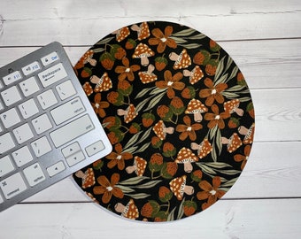 Mouse Pad mousepad / Mat - Rectangle or round - mushrooms home office decor coworker gift