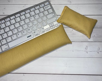 Solid color Keyboard rest and or WRIST REST set mustard coral, red, purple, aqua, mint, navy, black, gray, or green  office Desk Accessories
