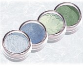 blue green Eyeshadow  CARIBBEAN SEA light turquoise Mineral Eye Shadow Liner Kit Set Sifter Natural Makeup Cosmetics TiaraLx Minerals