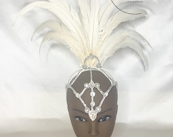 coiffe, coiffe de plumes, coiffe brésilienne, coiffe de cabaret, coiffe burlesque