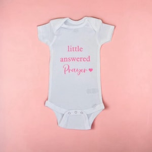 Little answered prayer Onesie®-baby announcement-baby shower gift