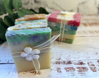 Huge Half Size Handmade Soap - Natural Soap Bars - Travel Size Soap