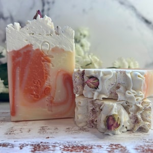 Apricot Rose Artisan Handmade Soap - Soap For Her - Organic Shea Butter Soap - Soap Gift