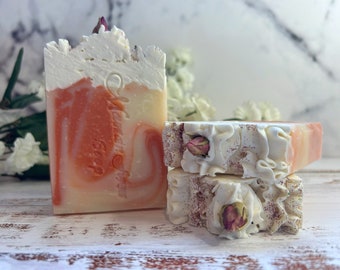 Apricot Rose Artisan Handmade Soap - Soap For Her - Organic Shea Butter Soap - Soap Gift
