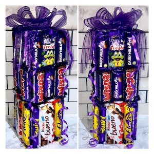 1FT Chocolate Bar Tower Kinder Bueno Twirl Flake Dairymilk Fredo Cadburys Wispa Bouquet Fathers Day Dad Birthday Christmas Gift Hamper